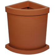 Quadrant-Circle Flower Pot - Terracota